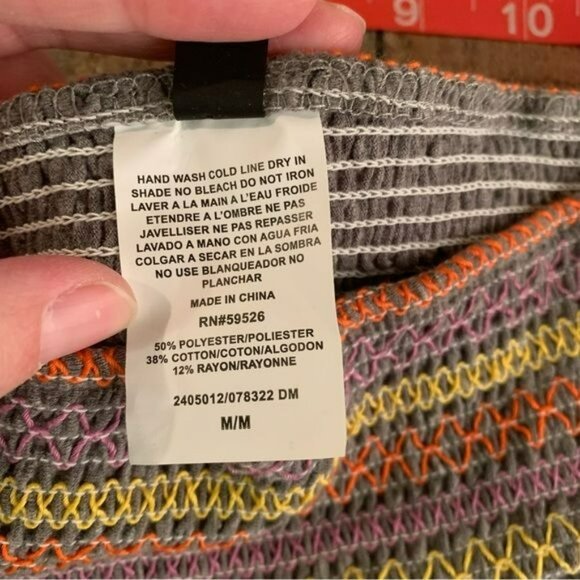 Soluna swim womens gray jogger pants with smocked waistband -M - Picture 6 of 10